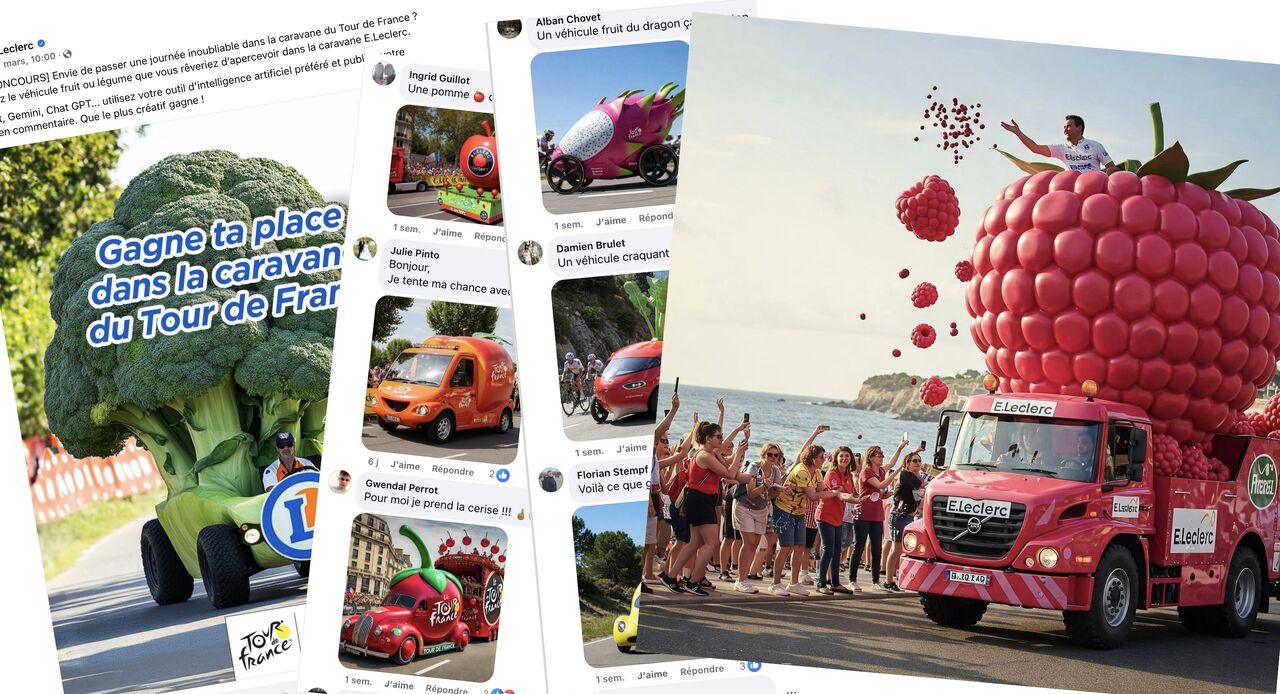 voitures E.Leclerc pour la caravane du tour