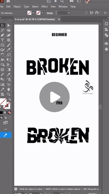 Tuto Illustrator — briser une typo