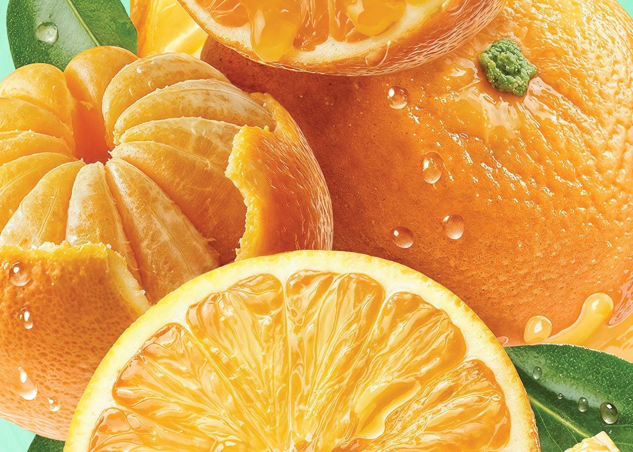Composition photo/3D publicitaire de fruits