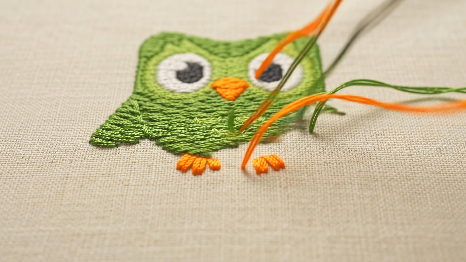 Vidéo broderie close up
