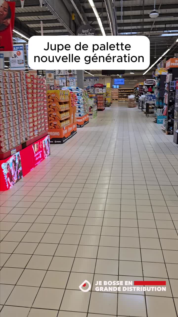 « Jupe de palette » — vidéo grande distribution